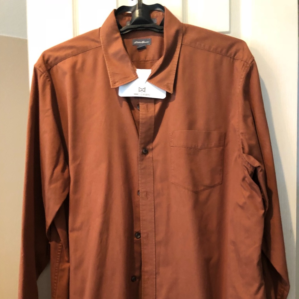Eddie Bauer Burnt Orange Dress Shirt